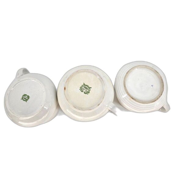 Vintage Lot of 3 Soup Recipe Mug Bowls Crock With Handle - Picture 3 of 8